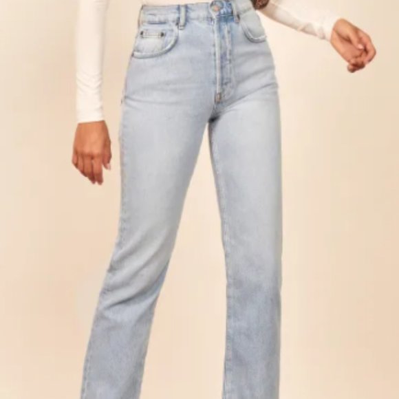 REFORMATION - CYNTHIA HIGH RISE STRAIGHT JEANS SIZE 24